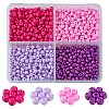 800pcs 4 Colors Baking Paint Glass Round Seed Beads SEED-FS0001-21A-1