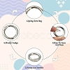 15Pcs 3 Styles Zinc Alloy Spring Gate Rings FIND-YW0011-76-3