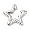 Colorful Rhinestone Star Cuff Earrings EJEW-D059-06P-01-2