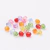 Mixed Color Transparent Acrylic Faceted Round Beads X-DB4MMM-2