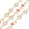 Handmade Eco-friendly Brass Flat Round Link Chains CHC-E025-03G-1