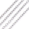 Non-Tarnish 3.28 Feet 304 Stainless Steel Cable Chains X-CHS-F006-02B-P-1
