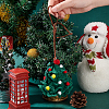 Crochet Christmas Tree Hanging Pendant Decorations HJEW-WH0007-14-3