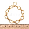 304 Stainless Steel Oval Link Chains Bracelets for Women X-BJEW-G780-05G-5