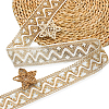 10 Yards Polyester Embroidery Lace Ribbon with Paillette PW-WG94215-03-1