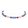8mm Round Polymer Clay Rhinestone Wrap Bracelets BJEW-JB10480-5