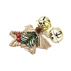 Christmas Plastic Star with Bell Pendant Decorations AJEW-S088-01B-3