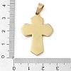 Ion Plating(IP) 304 Stainless Steel Enamel Rhinestone Pendants STAS-Q325-05G-G-3