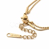 Ion Plating(IP) 304 Stainless Steel Round Snake & Ball Chains Double Layer Multi-strand Bracelet for Women BJEW-E074-03G-3