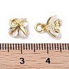 Brass Micro Pave Cubic Zirconia Charms KK-C051-14G-02-3