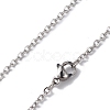 Non-Tarnish 304 Stainless Steel Cable Chain Necklace for Men Women NJEW-K245-024D-2