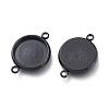 304 Stainless Steel Cabochon Connector Settings STAS-I161-03E-B-2