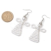 Glass Seed Beads Angle Dangle Earrings EJEW-MZ00288-01-3