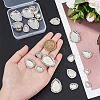 24Pcs 4 Style Brass Cabochon Connector Setting RB-PH0001-18P-4