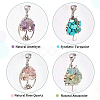 16Pcs 4 Styles Alloy European Dangle Charms FIND-SC0003-21-4
