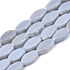 Electroplate Glass Beads Strands EGLA-Q125-009B-1