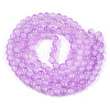 Baking Paint Imitation Jade Glass Round Bead Strands X1-DGLA-N003-8mm-05-2