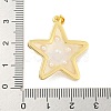 Rack Plating Brass & Epoxy Resin Pendants X-KK-C059-08A-G-3