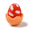 Easter Eggshell Food Grade Eco-Friendly Silicone Focal Beads SIL-Q022-06C-1