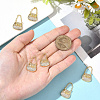 6Pcs Brass Micro Pave Cubic Zirconia Pendants KK-BBC0019-72-4