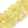 Electroplated Natural Quartz Beads Strands G-M412-01A-2