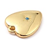 Brass Micro Pave Cubic Zirconia Charms ZIRC-I054-14G-06-2