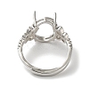 Adjustable Brass Solitaire Ring Settings KK-L193-08P-01-3