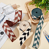 3Pcs 3 Colors Polyester Jacquard Rhomboid Ribbon OCOR-BC0006-72-5