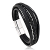 Retro Minimalist Leather Magnetic Clasp Bracelet for Men - Trendy European and American Style Jewelry ST1828936-1