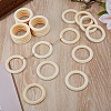 Unfinished Schima Wood Rings for DIY Accessories WOOD-WH0002-65B-4
