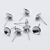 Anti-Tarnish Rhodium Plated 925 Sterling Silver Ear Stud Findings STER-K167-043E-P-2