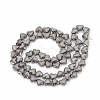Electroplate Non-magnetic Synthetic Hematite Beads Strands X-G-T061-101I-2