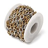 Two Tone 304 Stainless Steel Textured Cable Chains CHS-K018-43GP-2