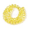 Electroplate Transparent Glass Beads Strands EGLA-N022-04A-D19-2