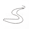 Non-Tarnish 304 Stainless Steel Singapore Chain Necklace for Men Women NJEW-K245-013B-1