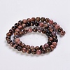 Natural Rhodonite Beads Strands G-K254-04-6mm-2