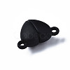 Spray Painted Alloy Magnetic Clasps with Loops PALLOY-T080-19A-01-NR-3
