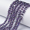 Electroplate Transparent Glass Beads Strands LS-EGLA-A034-T4mm-F09-1