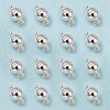 Brass Magnetic Clasps with Loops X-KK-MC020-S-NF-2