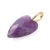 Natural Amethyst Pendants G-C290-01C-2