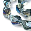 Electroplate Transparent Glass Beads Strands EGLA-E060-01A-FR05-3