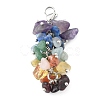 Natural Chip Gemstone Pendant Decorations HJEW-JM00213-3