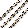 Ion Plating(IP) 304 Stainless Steel Enamel Twisted Oval Link Chains CHS-K019-02G-02-1