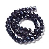 Electroplate Transparent Glass Beads Strands EGLA-A035-T10mm-A15-2