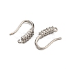 Rack Plating Brass Pave Cubic Zirconia Earring Hooks KK-O143-17P-2