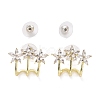 Crystal Rhinestone Triple Trees Stud Earrings EJEW-C006-05-2
