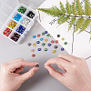 Handmade Evil Eye Lampwork Flat Round Beads Strands LAMP-CJ0001-04-6