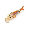 Brass Enamel Pendants KK-L255-03G-A02-2