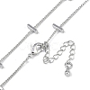 Rack Plating Brass Twisted Chain Necklaces for Women NJEW-K382-15B-P-2