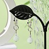 Anti-Tarnish Rhodium Plated 925 Sterling Silver Leverback Earring Findings X-STER-I017-087P-6